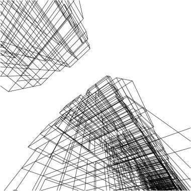 mimari yapı 3d çizim 