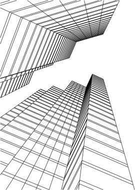 fütüristik şehir gökdelenler arka plan 