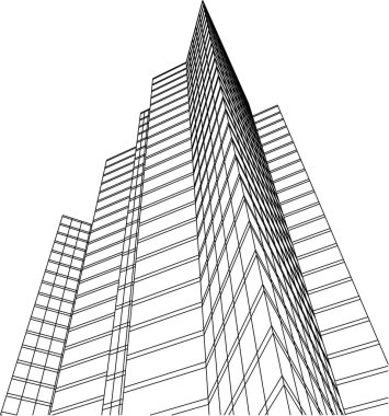fütüristik şehir gökdelenler arka plan 