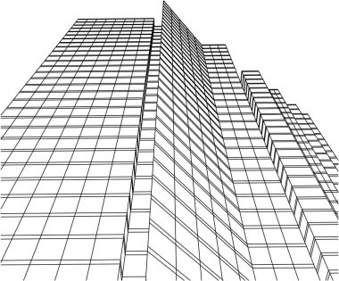 fütüristik şehir gökdelenler arka plan 