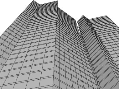 fütüristik şehir gökdelenler arka plan 