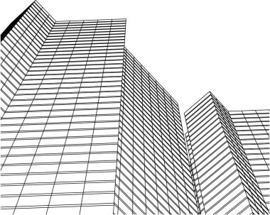 fütüristik şehir gökdelenler arka plan 