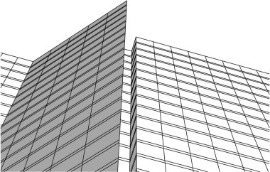 fütüristik şehir gökdelenler arka plan 