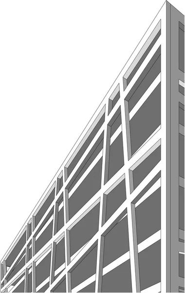 Illustratie Van Stad Architectuur Gebouwen — Stockvector