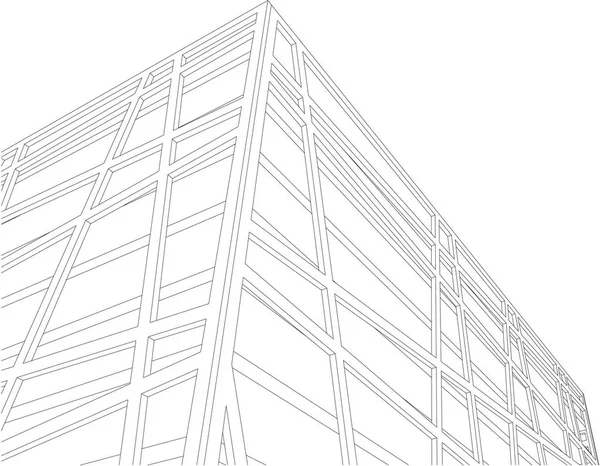 Illustration Architecture Des Bâtiments Ville — Image vectorielle