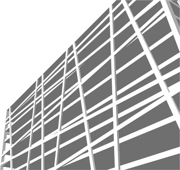 Építészet Épület Építési Illusztráció — Stock Vector
