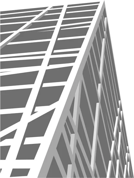 Arkitektur Byggnad Konstruktion Illustration — Stock vektor