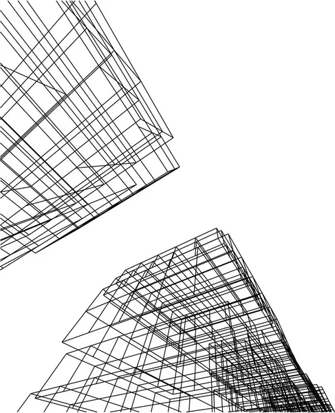 Architecture Bâtiment Illustration — Image vectorielle