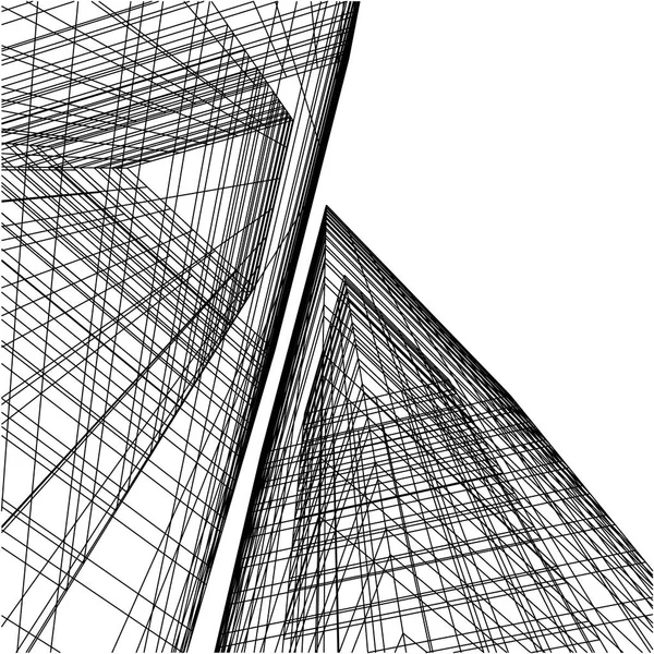 Architecture Building Illustration — Stock Vector