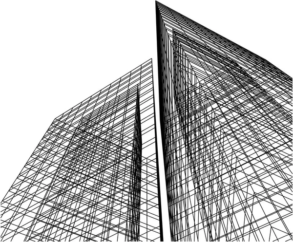 Αρχιτεκτονική Κτιρίων Απεικόνιση — Διανυσματικό Αρχείο