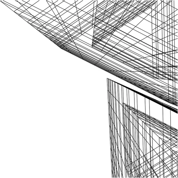 Építészet Épület Illusztráció — Stock Vector