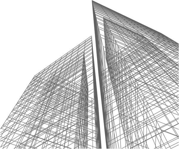 Αρχιτεκτονική Κτιρίων Απεικόνιση — Διανυσματικό Αρχείο