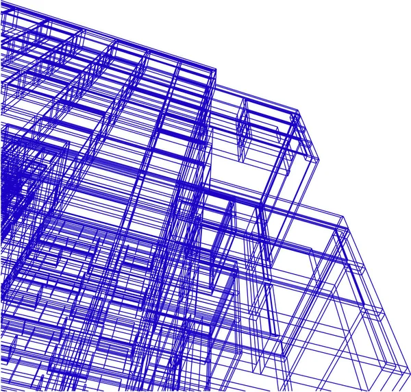 Arquitectura Edificio Ilustración — Vector de stock