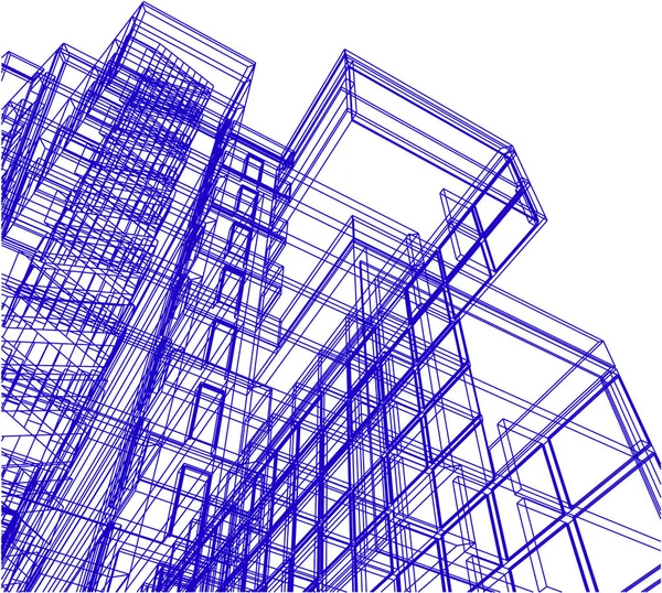 Architektura Budovy Ilustrace — Stockový vektor