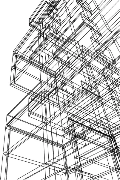 Architecture Bâtiment Illustration — Image vectorielle