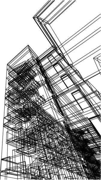 Het Platform Gebouw Illustratie — Stockvector