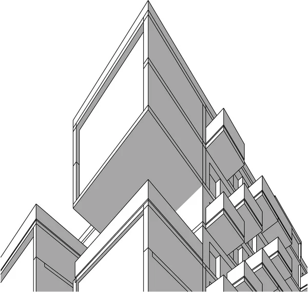 Arquitetura Edifício Ilustração —  Vetores de Stock