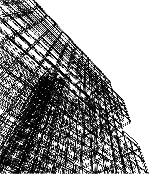 Architecture Bâtiment Illustration — Image vectorielle