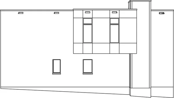 Casa Concepto Boceto Vector Ilustración — Vector de stock