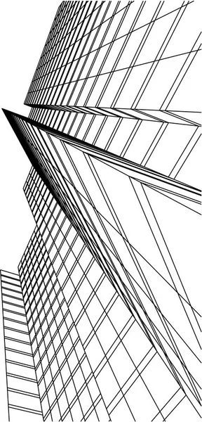 Futuristische Stadt Wolkenkratzer Hintergrund — Stockvektor