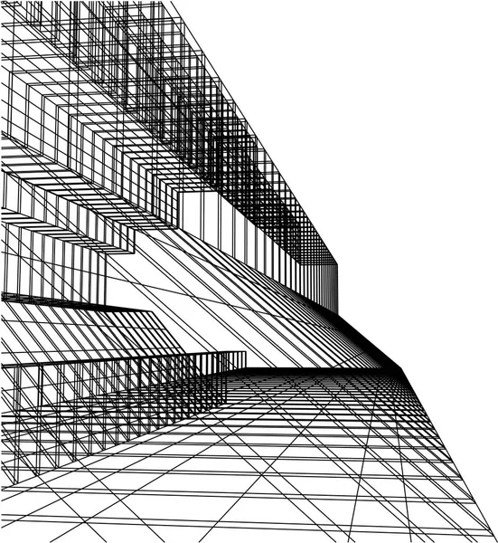 Futuristische Stadt Wolkenkratzer Hintergrund — Stockvektor