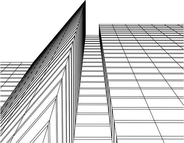 Futuristische Stadt Wolkenkratzer Hintergrund — Stockvektor