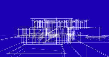 Ev kavramı kroki 3d çizim