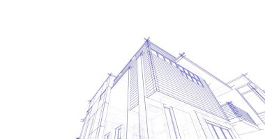 Ev kavramı kroki 3d çizim