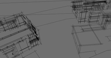 İnşaat 3d çizim Bina mimari
