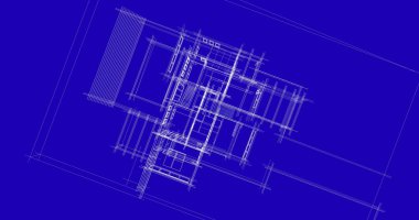 Ev kavramı kroki 3d çizim