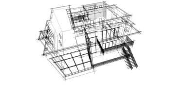 Ev kavramı kroki 3d çizim