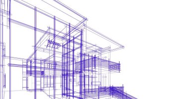 Ev kavramı kroki 3d çizim