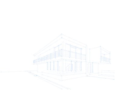 Şehir Mimarlık ve yapı 3D çizimi