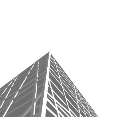 Binanın mimari 3d çizim çizim ev