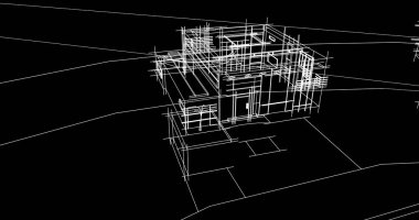 şehir mimarisi ve binalar 3D çizimi 