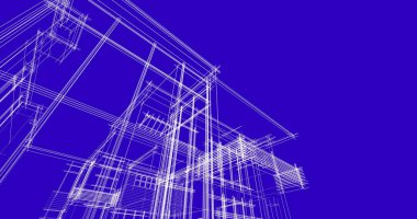 Ev kavramı kroki 3d çizim