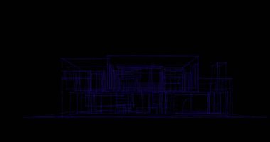 Binanın mimari 3d çizim çizim ev