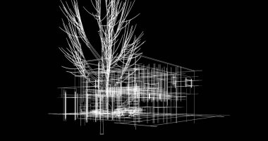 Şehir Mimarlık ve yapı 3D çizimi