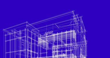 Ev kavramı kroki 3d çizim