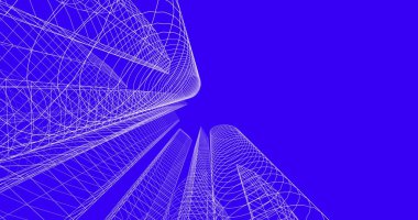 şehir mimarisi ve binalar 3D çizimi 