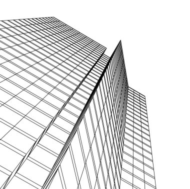 fütüristik şehir gökdelenler arka plan 