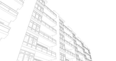 Ev kavramı kroki 3d çizim