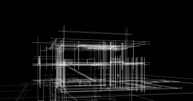 Ev kavramı kroki 3d çizim