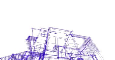 Ev kavramı kroki 3d çizim