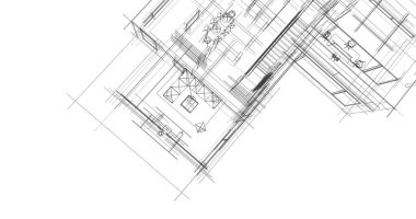Şehir Mimarlık ve yapı 3D çizimi