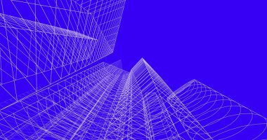 şehir mimarisi ve binalar 3D çizimi 