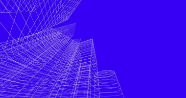 şehir mimarisi ve binalar 3D çizimi 