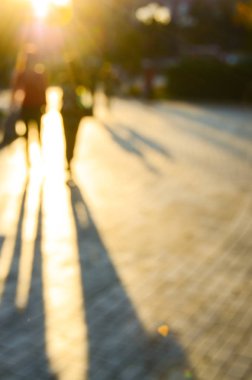 Sonbahar park, bulanık görünüm 