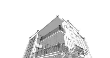 Ev kavramı kroki 3d çizim