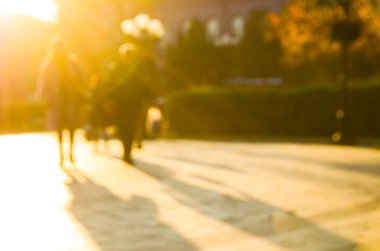 Sonbahar park, bulanık görünüm 